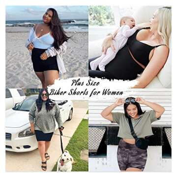 Plus Size QGGQDD Biker Shorts for Women - 3 Pack
