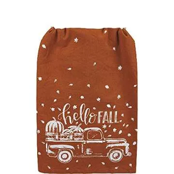 Hello Fall Cotton Dish Towel - Perfect for Halloween and More