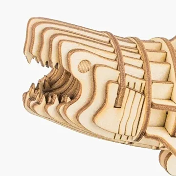 Build Your Own 3D Wooden Shark Puzzle Kit from Rolife
