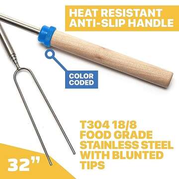 MalloMe Smores Sticks 32" - Perfect for Campfires and BBQ