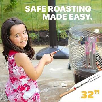 MalloMe Smores Sticks 32" - Perfect for Campfires and BBQ