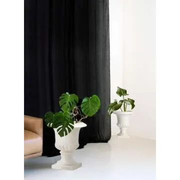 Serene Spaces Living White Vase for Flowers, 7in Ceramic White Urn for Centerpieces, Weddings, Events