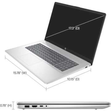 hp 17.3" FHD Business Laptop Computer, 32GB RAM, 1TB PCIe SSD, 12th Intel 6-Core i3-1215U(Up to 4.4GHz, Beat i5-1125G4), Type-C, HDMI, Win 11 Home, WiFi, Webcam, Numpad, W/GM Accessories