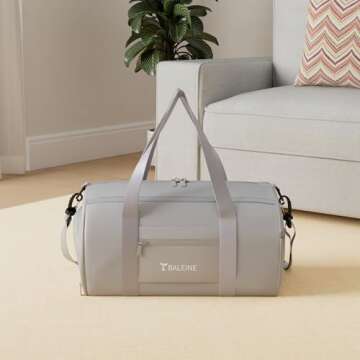 BALEINE Gym Bag for Women and Men, Small Duffel Bag for Sports, Gyms and Weekend Getaway, Waterproof...