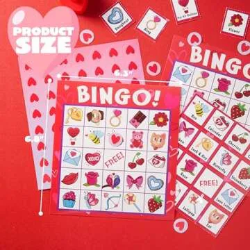 JOYIN Valentine's Day Bingo Set for Kids' Parties