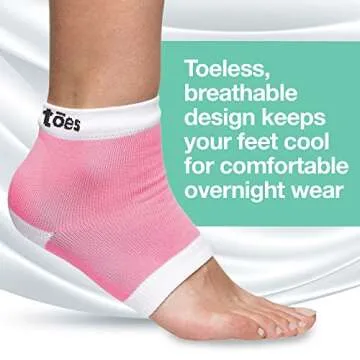 ZenToes Moisturizing Gel Spa Socks for Healing Heels