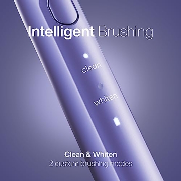 Aquasonic Icon ADA-Accepted Rechargeable Toothbrush | Magnetic Holder & Slim Travel Case | 2 Brushing Modes & Smart Timers | Gentle Micro-Vibrations (Lilac)