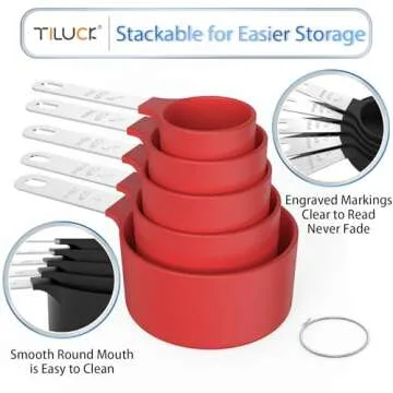 TILUCK Measuring Cups & Spoons Set for Precision Cooking
