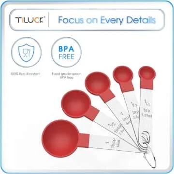 TILUCK Measuring Cups & Spoons Set for Precision Cooking