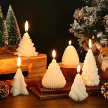 Mtlee 6 Christmas Soy Candles for Holiday Decor