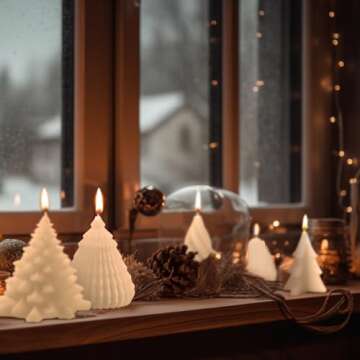 Mtlee 6 Christmas Soy Candles for Holiday Decor