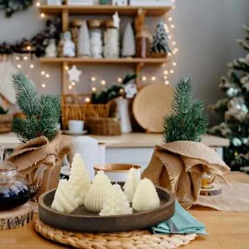 Mtlee 6 Christmas Soy Candles for Holiday Decor