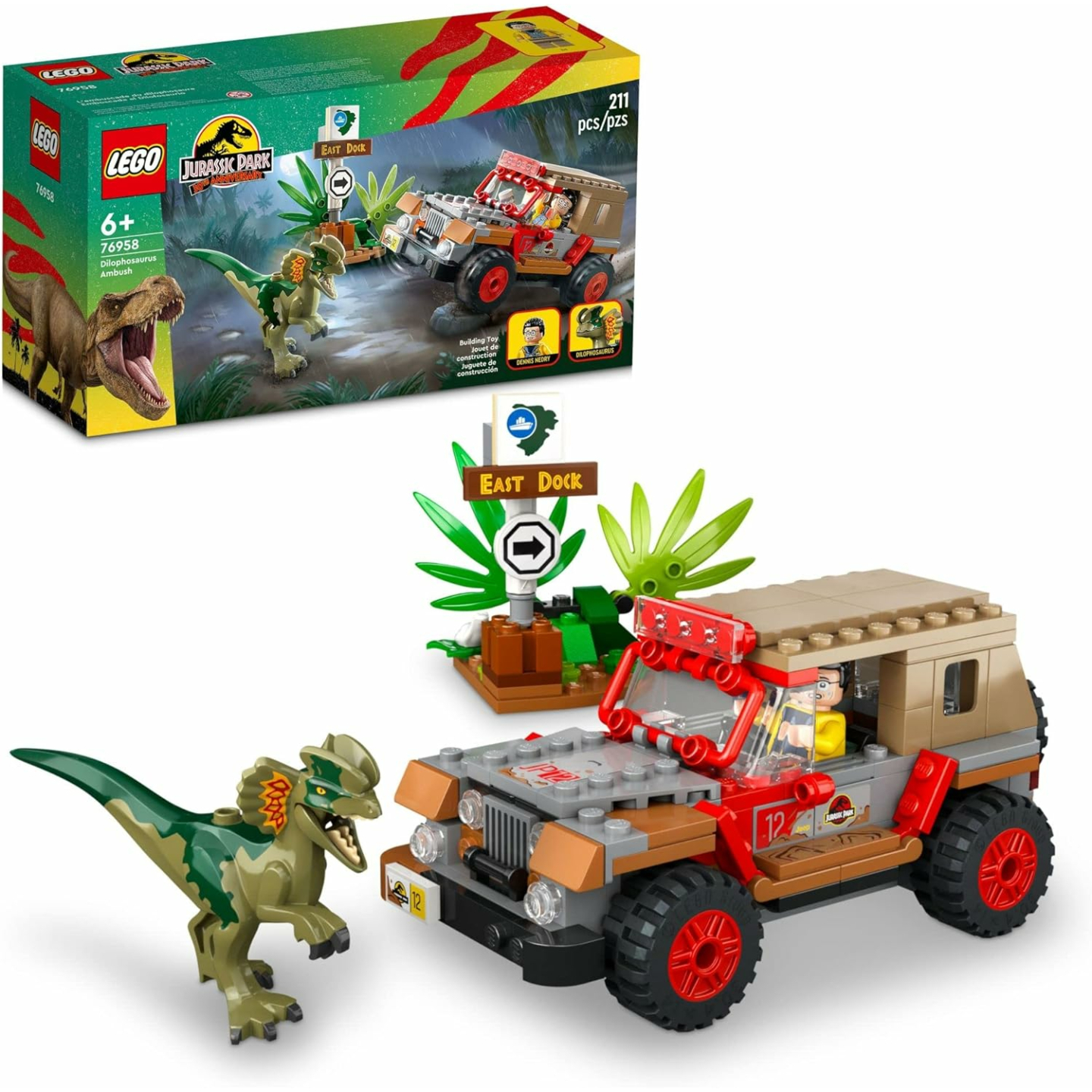 LEGO Jurassic Park Dilophosaurus Ambush Set 76958