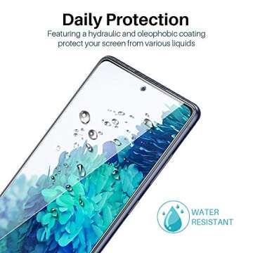 4 Pack LϟK Screen Protector Designed for Samsung Galaxy S20 FE 5G Galaxy S20 FE 5G UW, New Verson, Easy Installation Tray, Tempered Glass 9H Hardness, Case Friendly