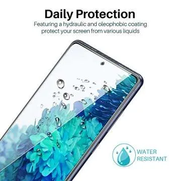 4 Pack LϟK Screen Protector Designed for Samsung Galaxy S20 FE 5G Galaxy S20 FE 5G UW, New Verson, Easy Installation Tray, Tempered Glass 9H Hardness, Case Friendly