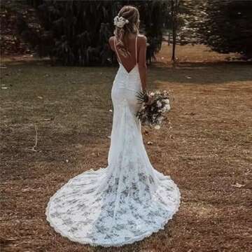 Elegant RYANTH Lace Mermaid Wedding Dress for Brides
