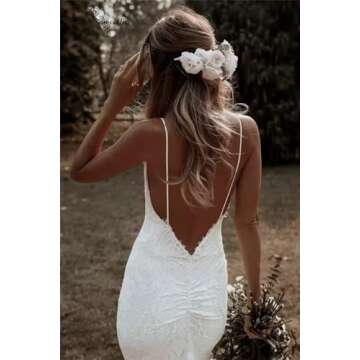 Elegant RYANTH Lace Mermaid Wedding Dress for Brides