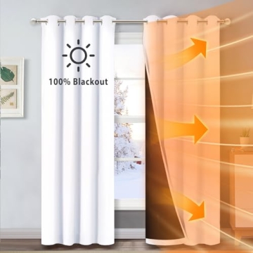 NICETOWN 100% Blackout Thermal Insulated Window Curtains for Ultimate Comfort