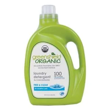 GreenShield Laundry Detergent, Free & Clear Org, 100 Ounce (Pack of 2)