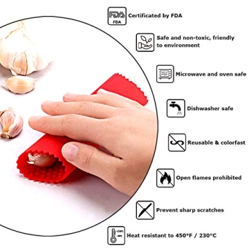 Silicone Garlic Peeler Tube Set - 6 Colors for Easy Peeling