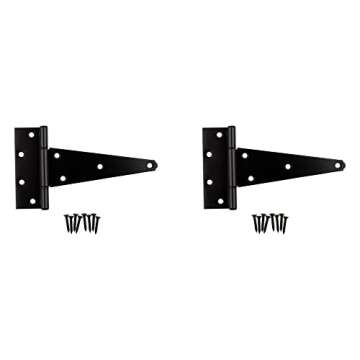 National Hardware N129-213 V286 Extra Heavy T Hinges in Black, 2 pack