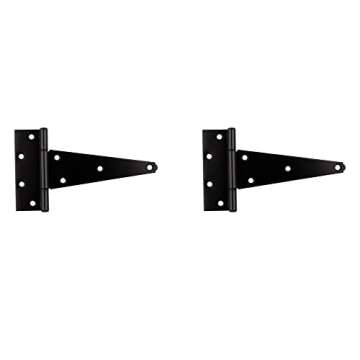 National Hardware N129-213 V286 Extra Heavy T Hinges in Black, 2 pack