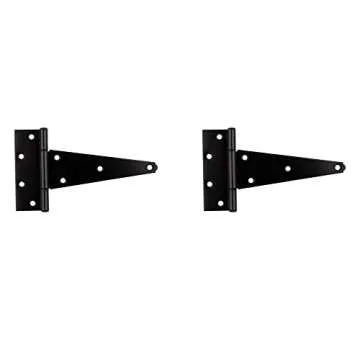 National Hardware N129-213 V286 Extra Heavy T Hinges in Black, 2 pack