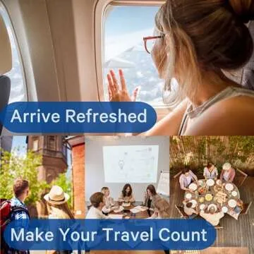 1ABOVE Jet Lag Relief Tablets - Citrus-Flavored Effervescent Multivitamin with Pycnogenol Travel Supplement for Hydration, Energy, Immune Support and Faster Recovery - Flight Essential, 10 Tablets