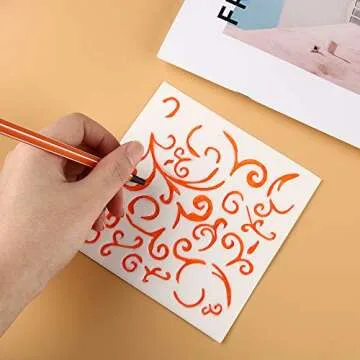 9pcs Geometric Layering Stencils for DIY Craft Projects