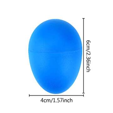 Augshy 40PCS Plastic Egg Shakers Percussion Musical Maracas Easter Eggs with a Storage Bag for Toys ...
