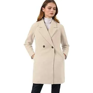 Allegra K Women's Notched Winter Coat - Style Meets Warmth