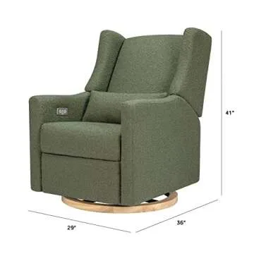 Babyletto Kiwi Glider Recliner USB Control Olive Boucle