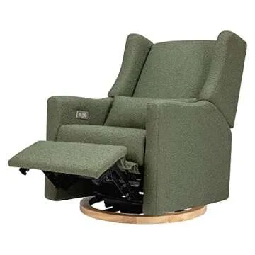 Babyletto Kiwi Glider Recliner USB Control Olive Boucle