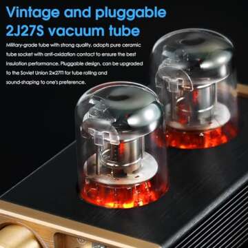 Nobsound E6 Direct Heated Vacuum Tube Preamp Class A Stereo Audio Pre-Amplifier