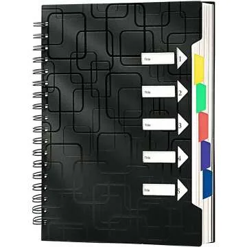CAGIE 5 Subject A5 Spiral Notebook - 240 Pages