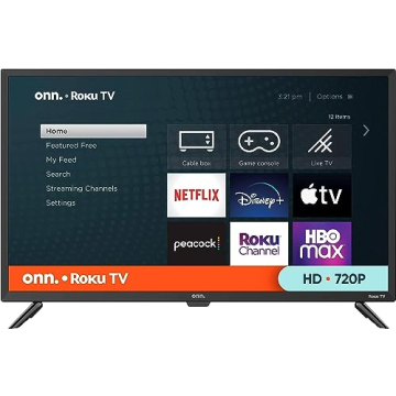 ONN 32-inch Roku Smart TV with Wall Mount and Wi-Fi