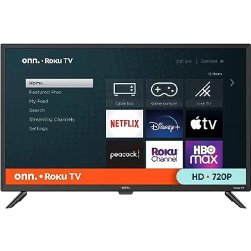 ONN 32-inch Roku Smart TV with Wall Mount and Wi-Fi