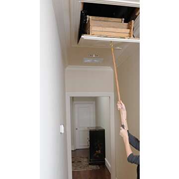 Attic Ease Brass Rod Ladder Pull System - Elegant Upgrade