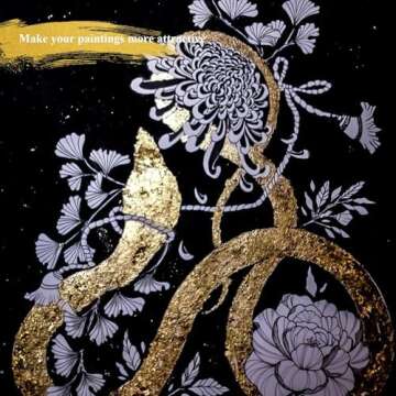 Edible Gold Leaf Sheets, 24K Cake Decoration Baking Gold Foil, Food Gold Paper for Cooking, Dessert, Craft Art, Cake Decoration