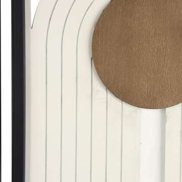 Deco 79 Wooden Geometric Home Wall Decor Layered Arch Wall Sculpture with Gold Circle Accents, Set o...