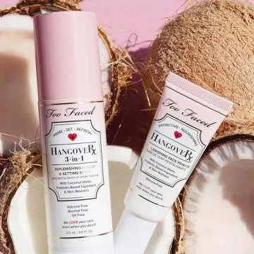 Too Faced Hangover 3-in-1 Primer & Setting Spray | Long Lasting + Hydrating, 4 Fl Oz, Clear