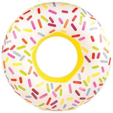 Giant Inflatable Sprinkle Donut Pool Floats for Adults and Kids - 42-inch - Extra Durable Pool Float