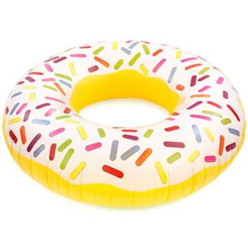 Giant Inflatable Sprinkle Donut Pool Floats for Adults and Kids - 42-inch - Extra Durable Pool Float