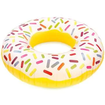Giant Inflatable Sprinkle Donut Pool Floats for Adults and Kids - 42-inch - Extra Durable Pool Float