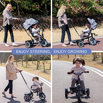 Besrey Toddler Tricycle with Push Handle for Ages 1-4