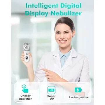 Portable Nebulizer for Adults and Kids with 3 Speed Adjustments for Travel and Household Use