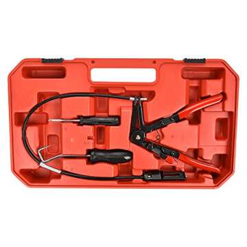 BETOOLL 9pcs Long Reach Hose Clamp Pliers Set