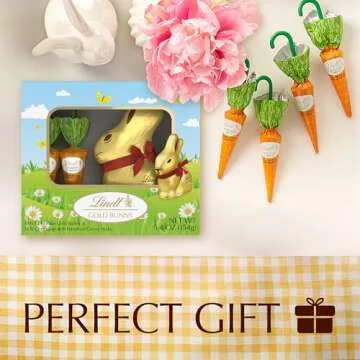 Lindt GOLD BUNNY Milk Chocolate & Hazelnut Carrot Sticks - Perfect Easter Treat!