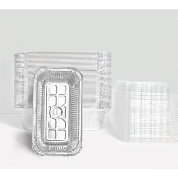 SINTOP Disposable Aluminum Foil Bread Pans - 50 Pack