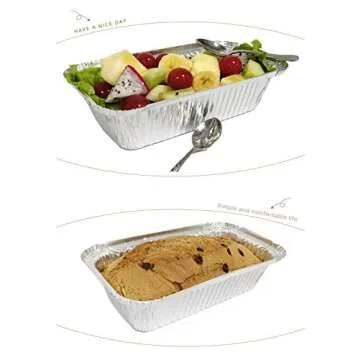 SINTOP Disposable Aluminum Foil Bread Pans - 50 Pack